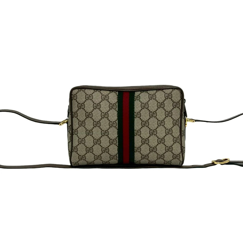 GUCCI Authentic Vintage Brown Leather Shoulder Bag - Picture 3 of 10
